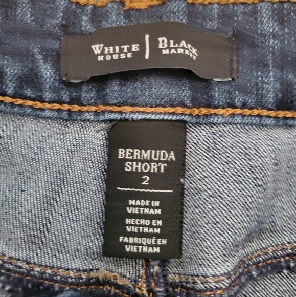 WHBM Bermuda Blue Denim Jean Shorts Size 2 - Picture 4 of 4